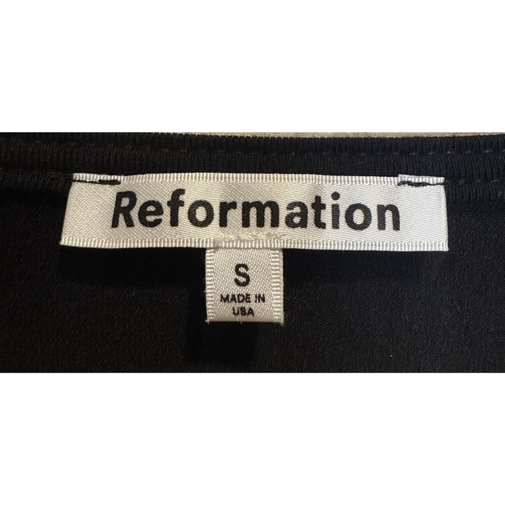 Reformation Black Shirt Women's Small Witchy Goth Dark Academia Dark Romantic - Picture 5 of 12